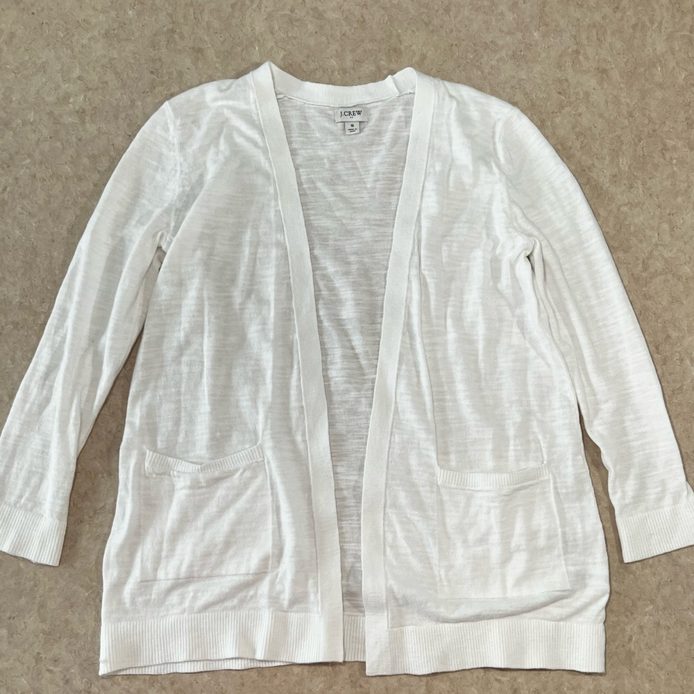 J Crew small white cotton sweater